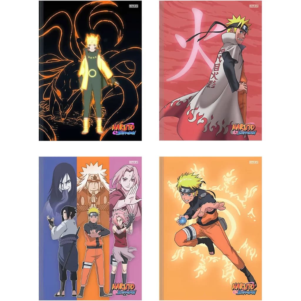 CADERNO BROCHURA 1/4 CD 80F  NARUTO   SAO DOMINGOS   10502