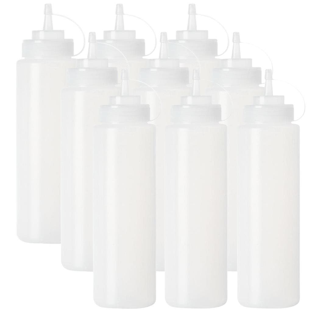 Bisnaga para Molhos Graduada Profissional 700ml kit 9 pecas