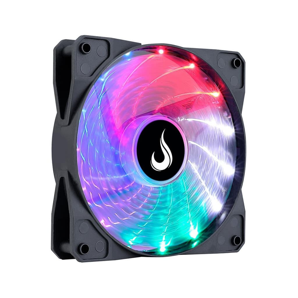 Cooler Fan Gamer Rise Mode Wind, Rainbow, 120mm, Preto - RM-WN-02-RGB