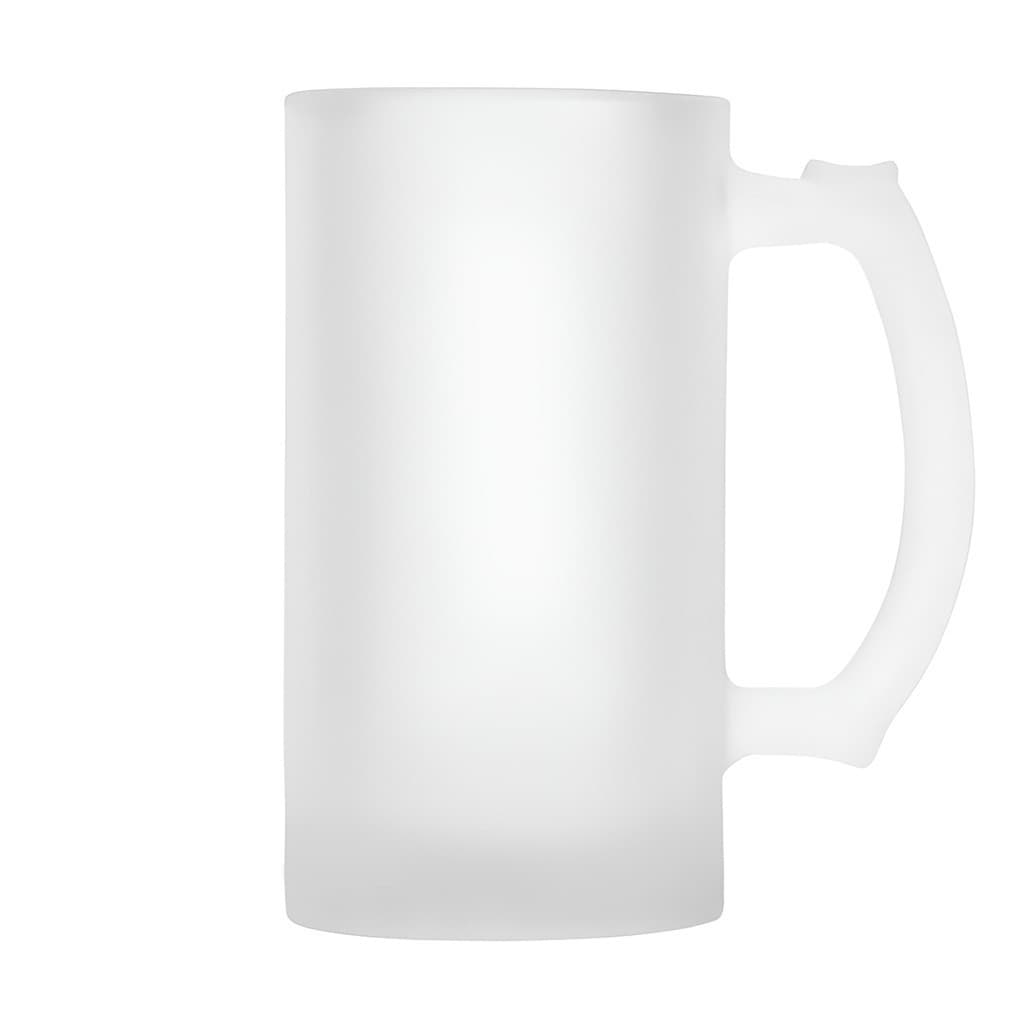 Caneca Chopp vidro jateada fosca 500 ml resinada sublimação caneco cerveja bar restaurante copo zero grau alemã 475 ml jateado fosco resina