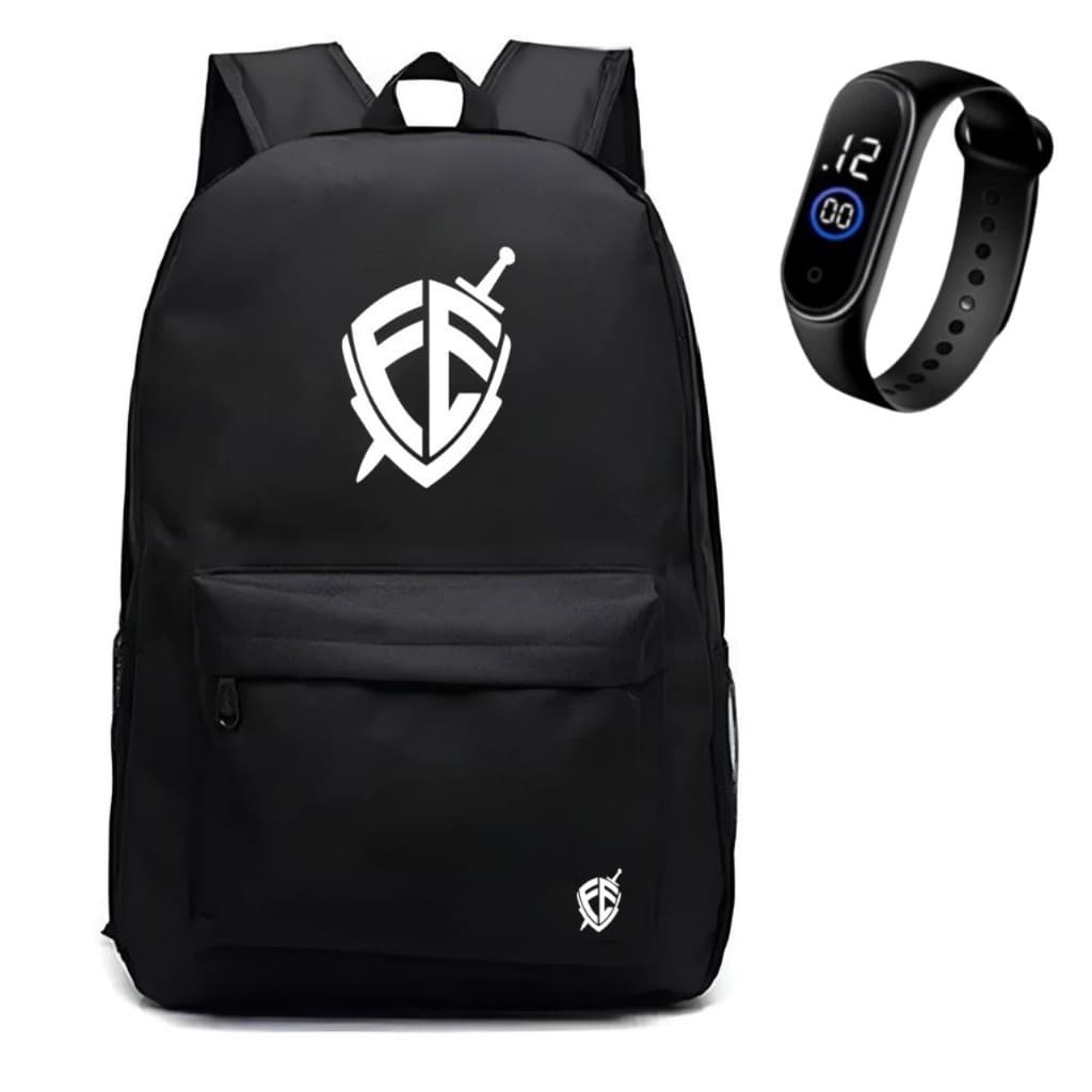 Mochila Unissex Católica Grande Reforçada + Relógio Digital