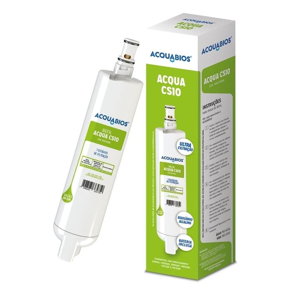 Refil Acquabios 7 Estágios De Filtração Compativel Purificador Agua Consul Facilite