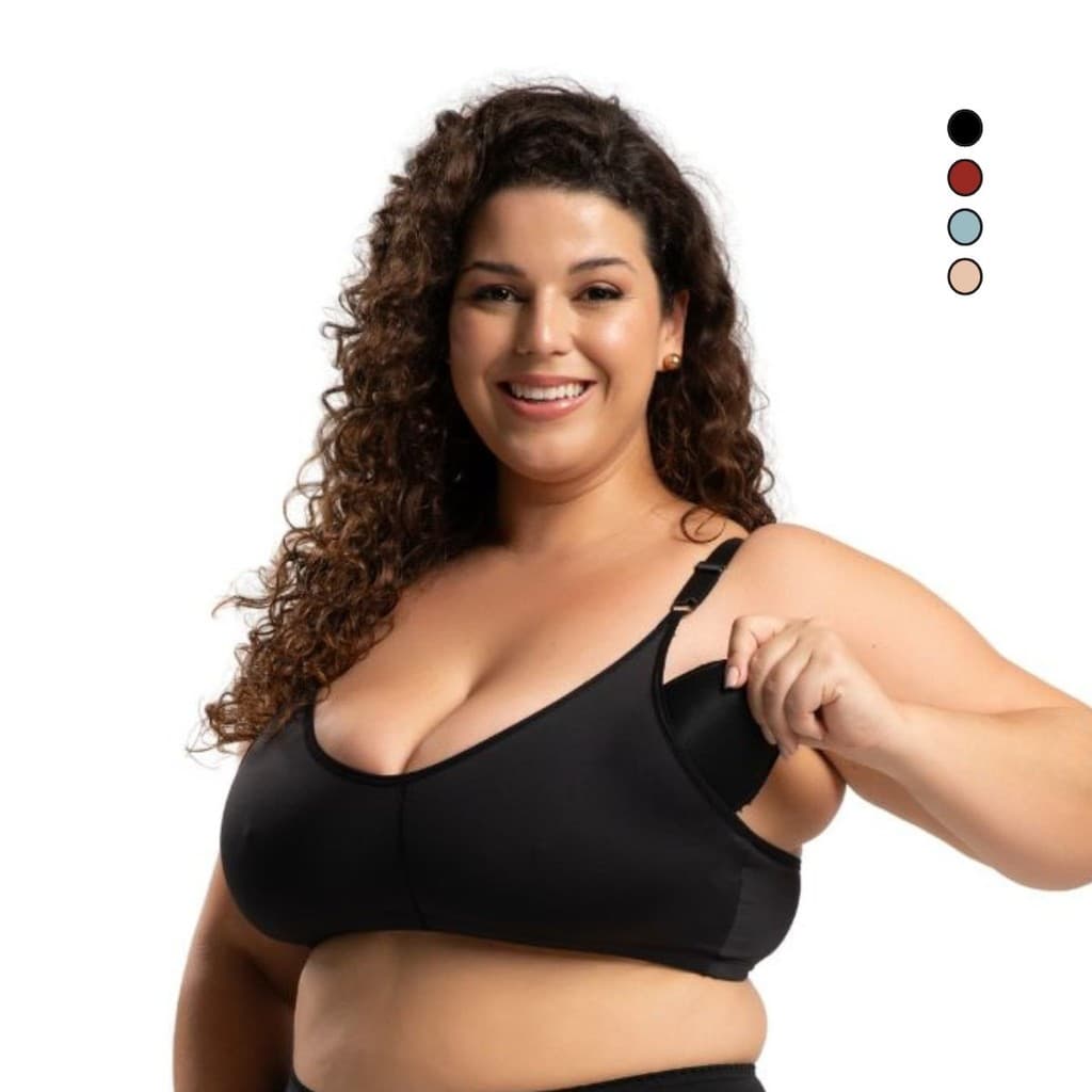 Sutiã Pós-Mastectomia Mamoplastia Plus Size Para Usar com Prótese Microfibra