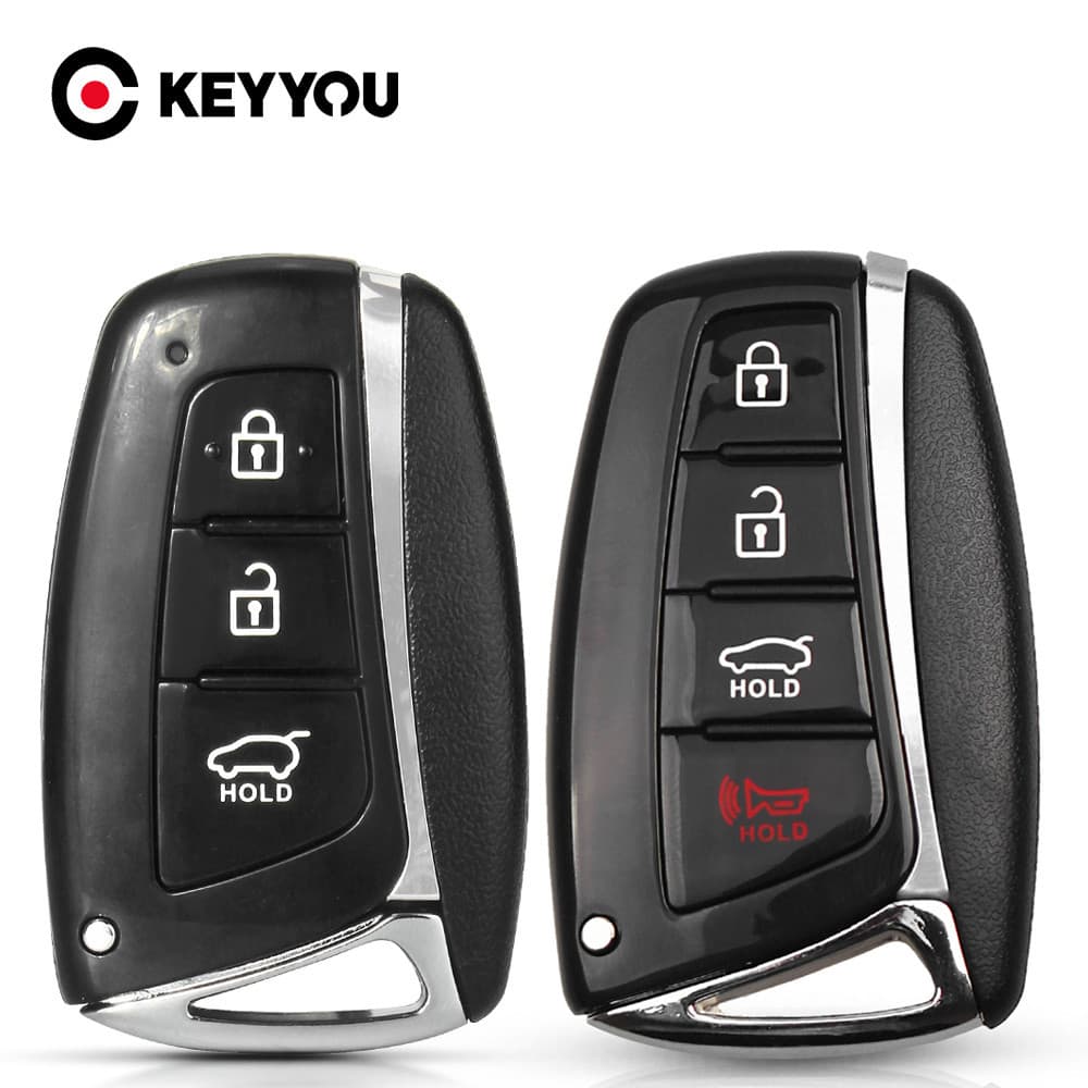 Caixa Com Chave Para Carro Remoto Shell Hyundai Genesis 2013 2014 2015 Santa Fe Equus Azera Auto 3 4 Botão TOY40 Bla
