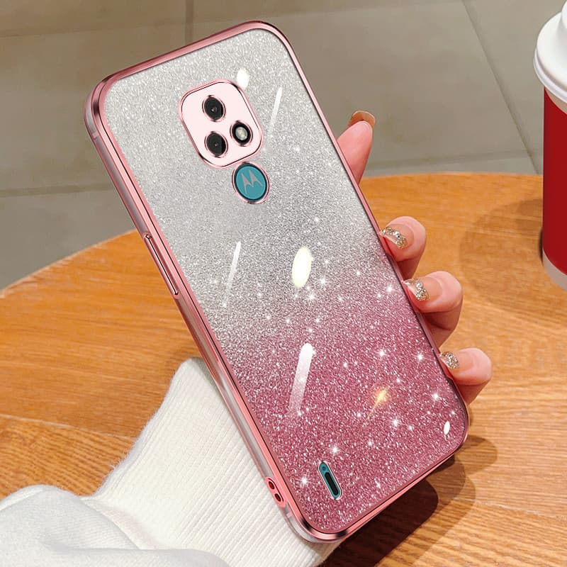 Capa De Glitter Para Moto Motorola E7 Plus E7 Power E20 E13 E22 E22i E32 Proteção Anti Impacto Da Câmera Silicone