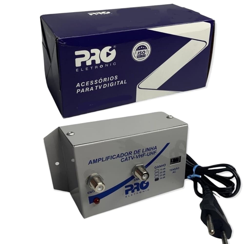 AMPLIFICADOR DE  LINHA PRO ELETRONIC 30 DBI -V/UHF