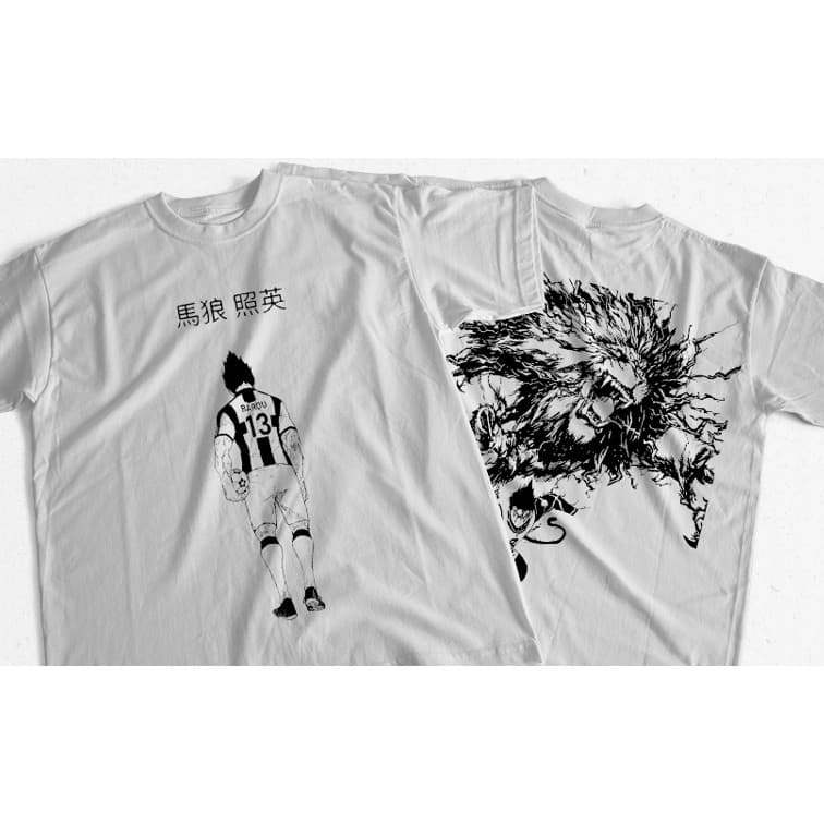 Camiseta do Barou Shoei Blue Lock Camisa StreetWear Algodão Confortavel Unissex
