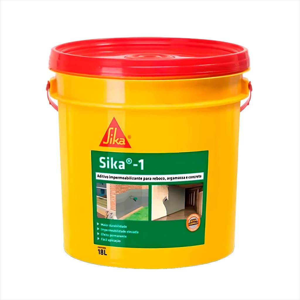 Aditivo Impermeabiliza Argamassa E Concreto Sika-1 Balde 18l