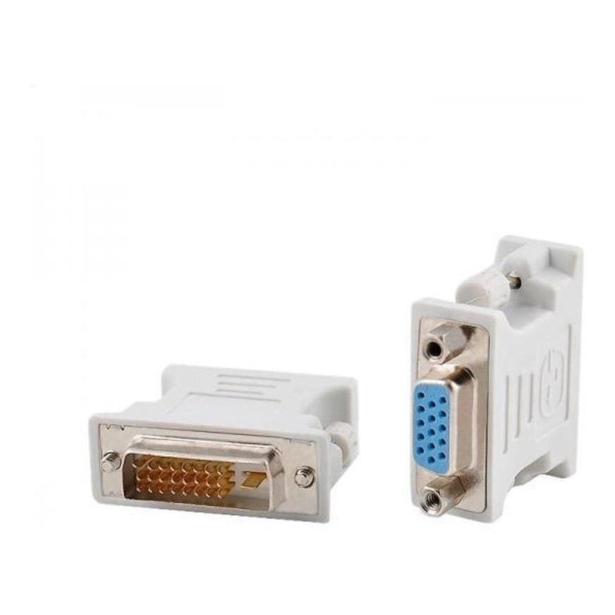 Kit 10 Adaptador Dvi 24+1 Pinos Macho X Vga 15 Pinos Femea