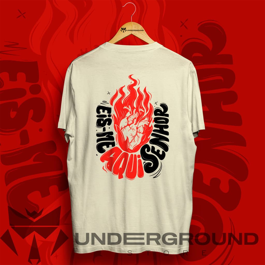 Camiseta T-Shirt Cristã "Eis Me aqui Senhor" 2025 Camisa Masculina e Feminina Promoção Blusa Cristã