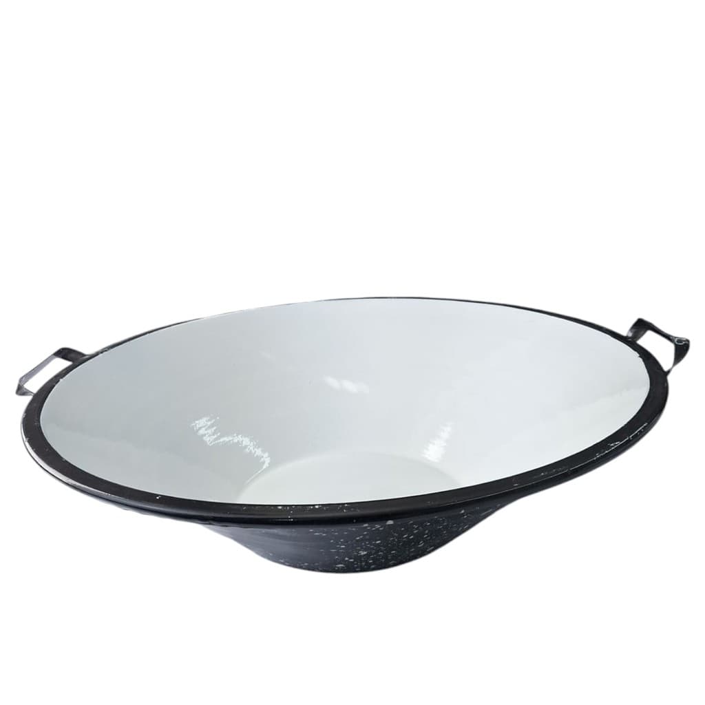TACHO ESMALTADO BRANCO Nº26 22L COM ALÇA DE FERRO