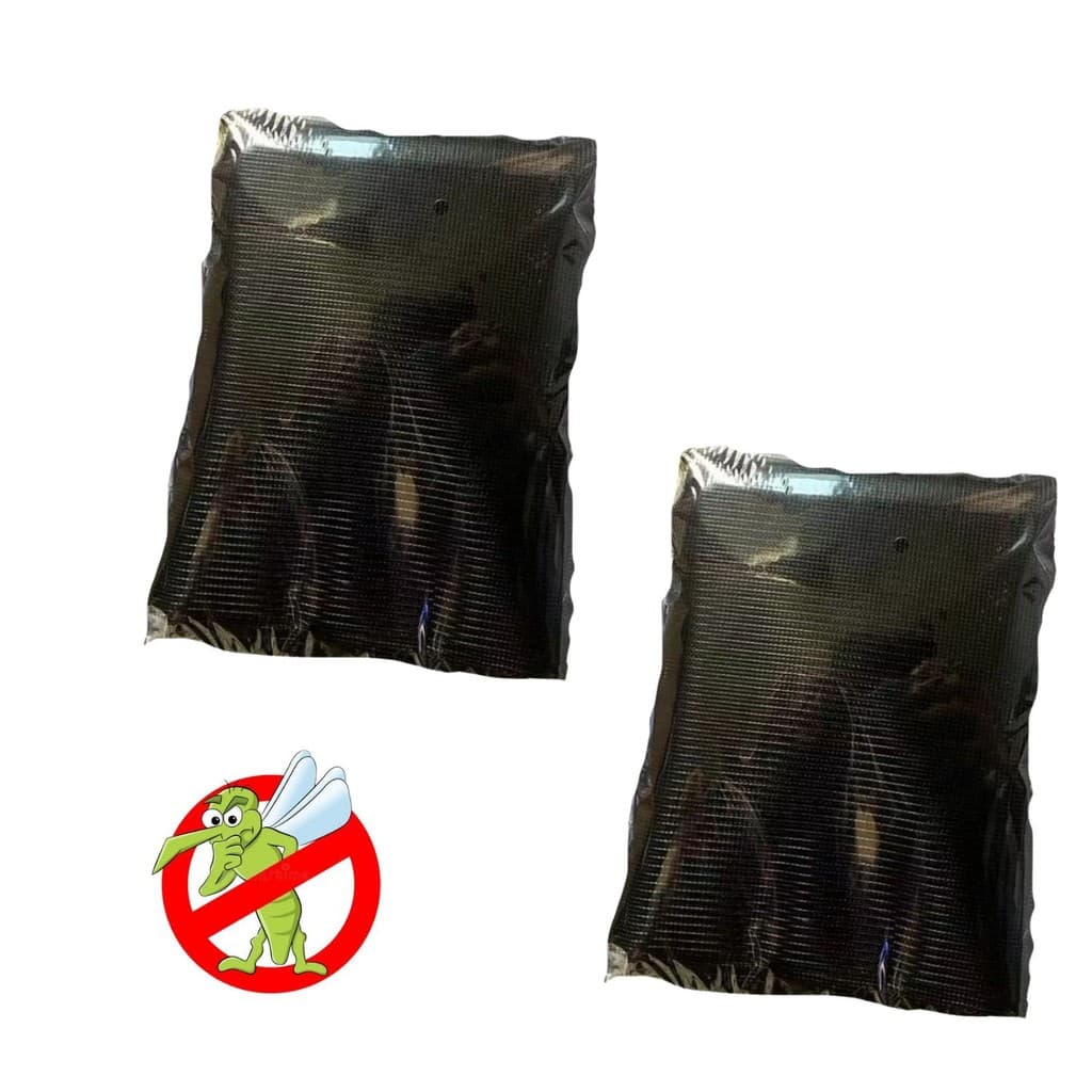 Kit 2x Tela Mosquiteira fixação em Velcro Anti-Mosquito Cor Preto