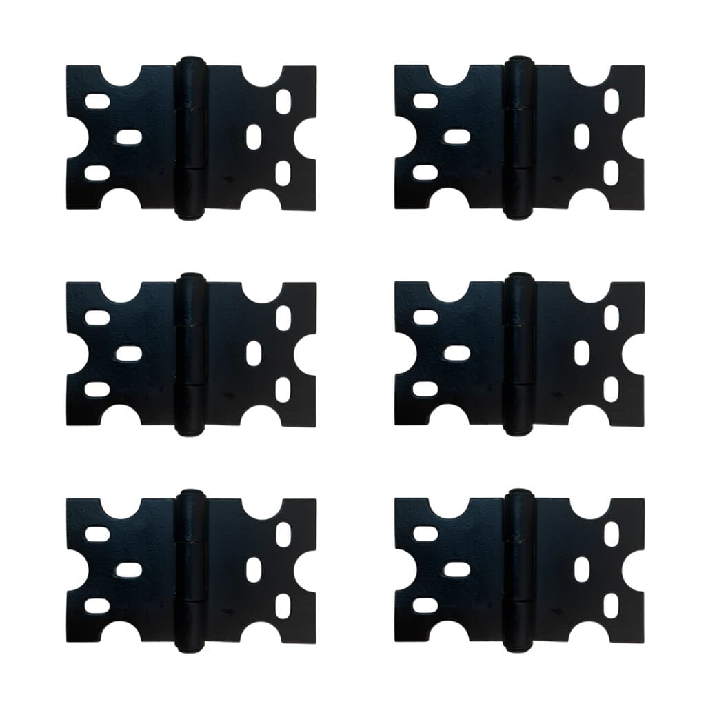Kit Dobradiça Rustica Mexicana 50 Unidades Epóxi Preto Estilo Colonial Bigfer