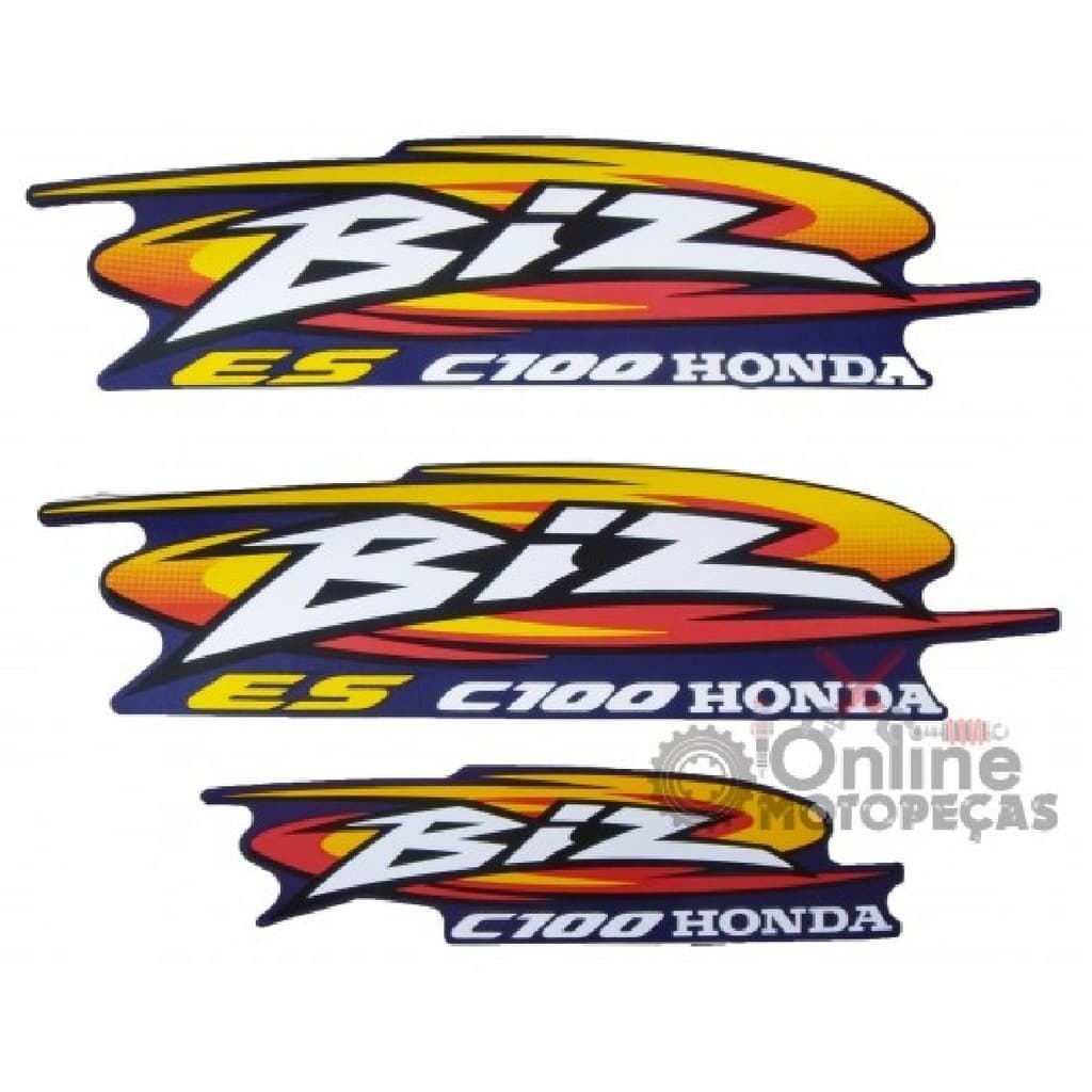 Jogo Adesivos C100 Biz ES 2000 Azul Perolizado LBM