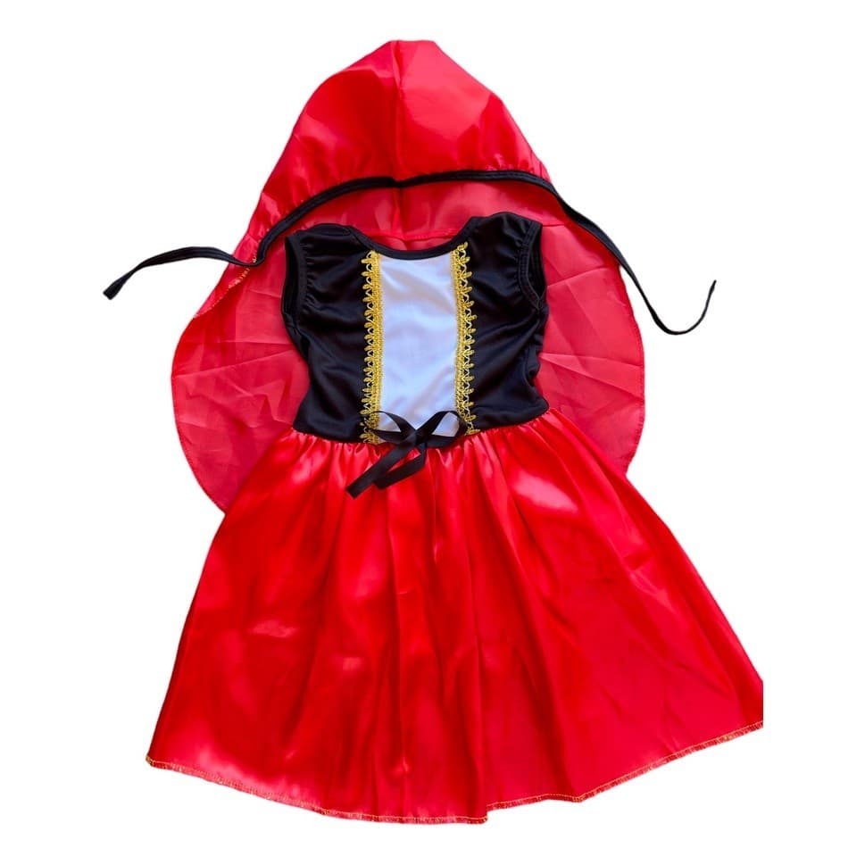 Fantasia Infantil Chapeuzinho Vermelho Com Capuz