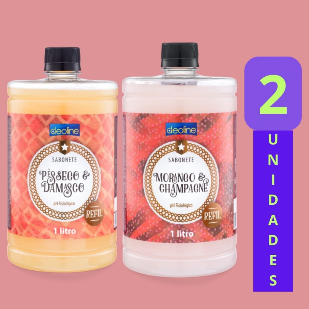 Kit 02 Sabonete Líquido Premisse Refil 1LT Fragâncias Impecáveis para Corpo Rosto Mãos Imperdível