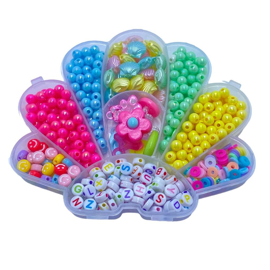 Maleta Infantil 300 Peças + Silicone Micangas de fazer Pulseiras Miçangas Colares