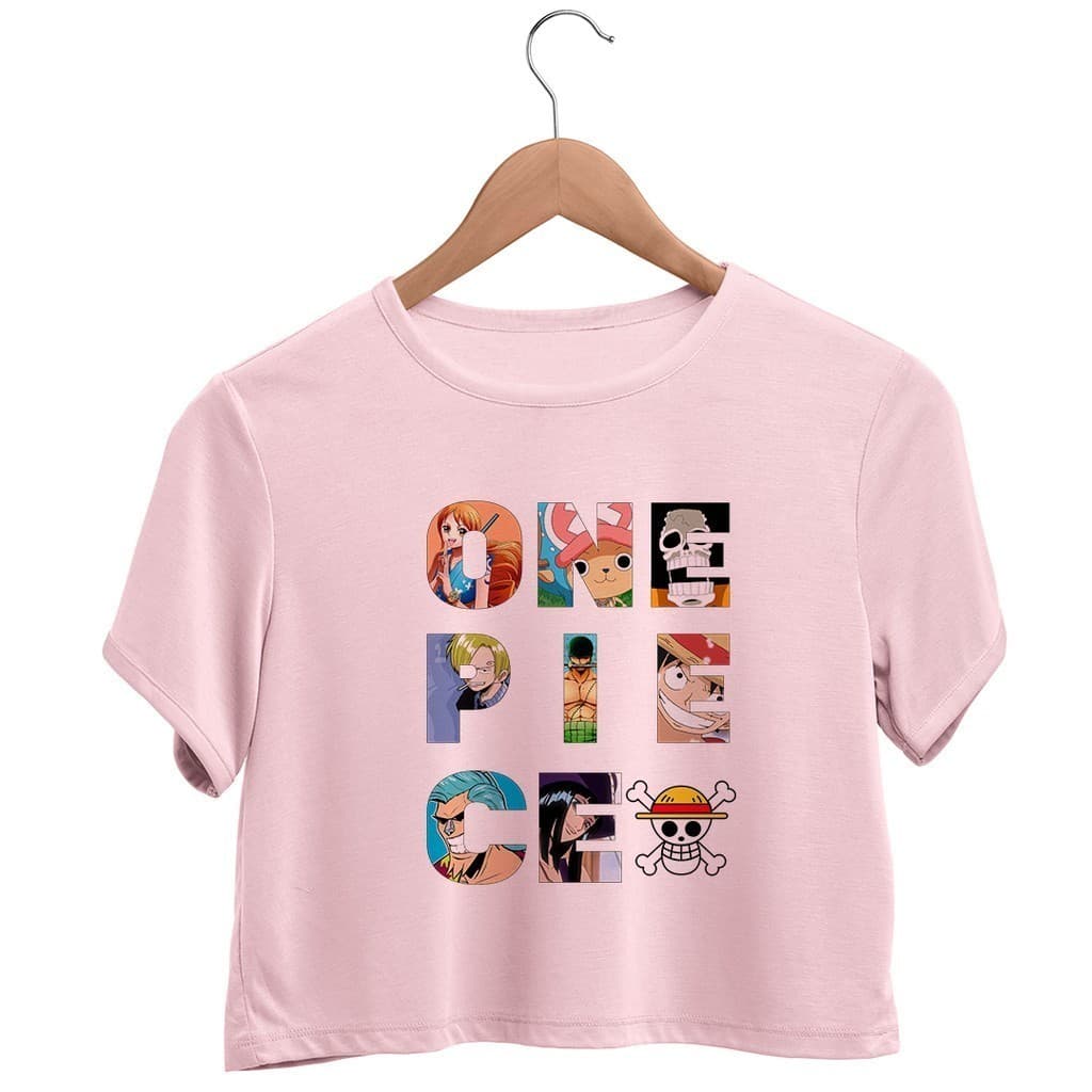Cropped Feminino com Estampa Inspirada no Anime One Piece 100%  Algodão do P ao GG