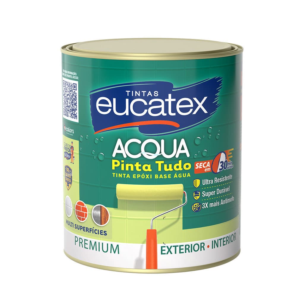 Tinta Epóxi Pinta Tudo Azulejo, Cerâmica, Vidros Eucatex 800ml
