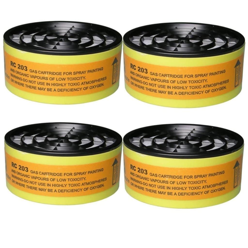 Kit 4 Filtros Mascara Respiratória Epi Vapores Gases Pintura Formol