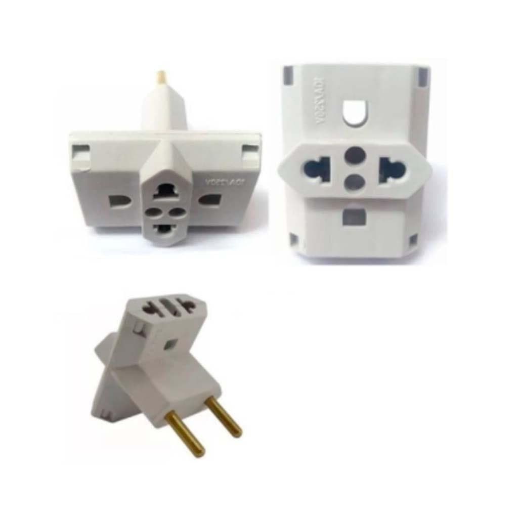ASAYONG Adaptador de Tomada Macho Plug Modeto T Bivolt