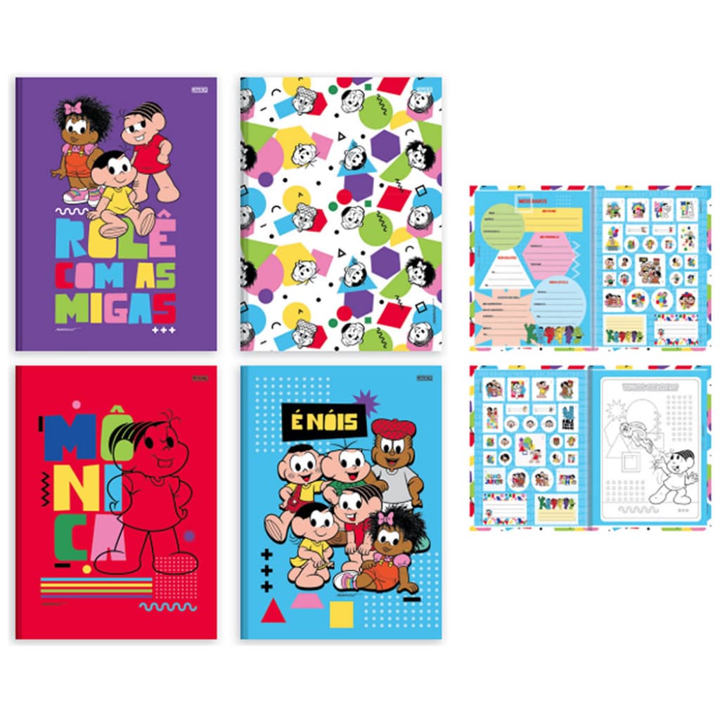 CADERNO BROCHURA 1/1 80 FOLHAS MÔNICA – SÃO DOMINGOS | 10429 – UNITÁRIO E SORTIDO