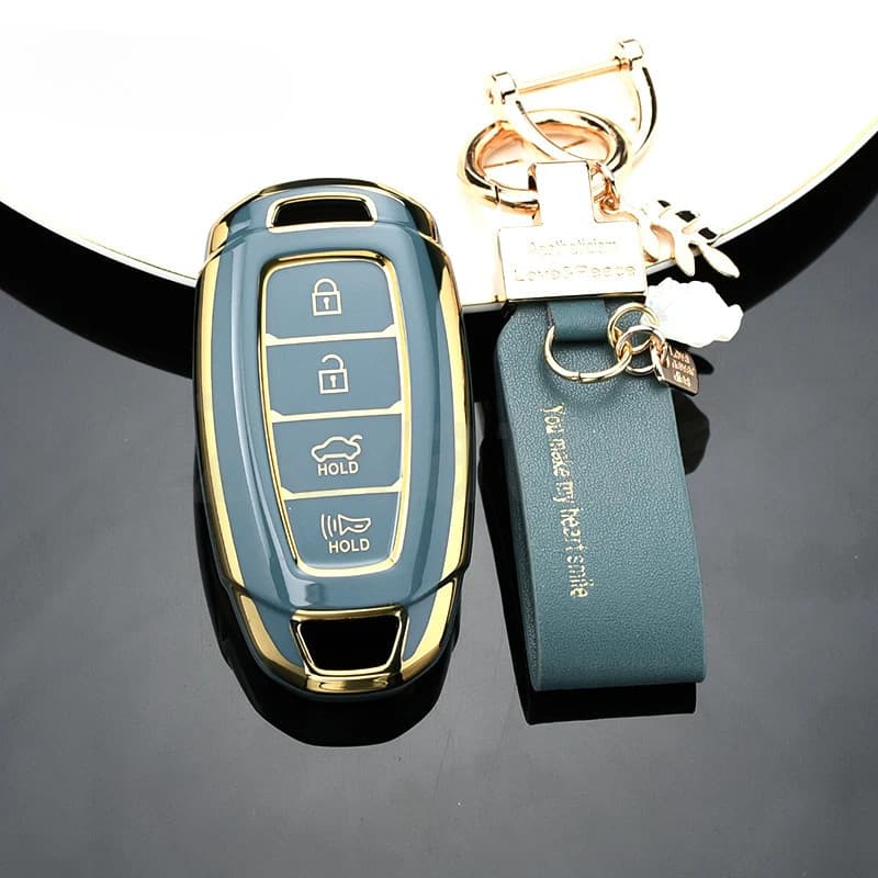 TPU Auto Shell Fob Para Hyundai Elantra Grandeur Acento Solaris Sonata Palisade Kona Creta I20 I30 IX35 IX25 Capa