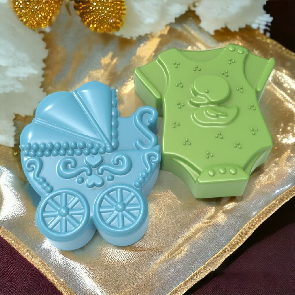2 Formas de Silicone Lembrancinha Batizado Chá de Bebê
