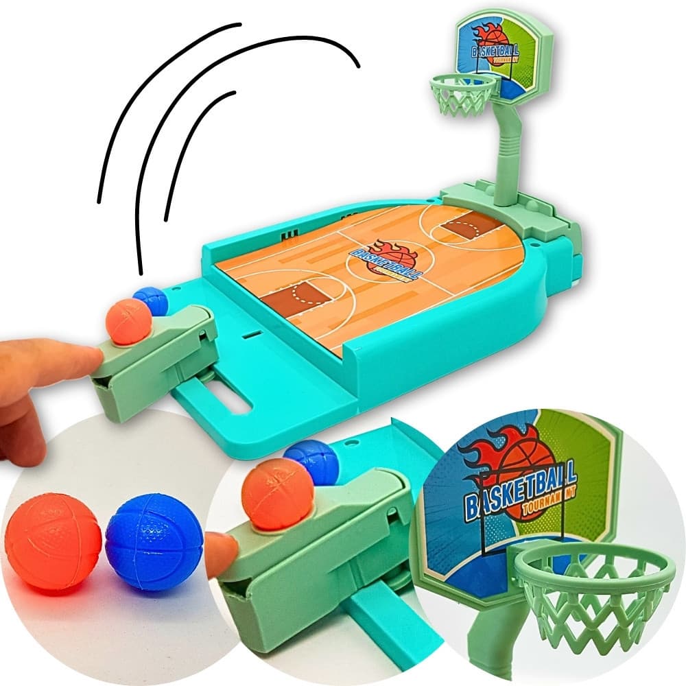 Mini Jogo de Basquete Infantil de mesa Com Lançador Brinquedo