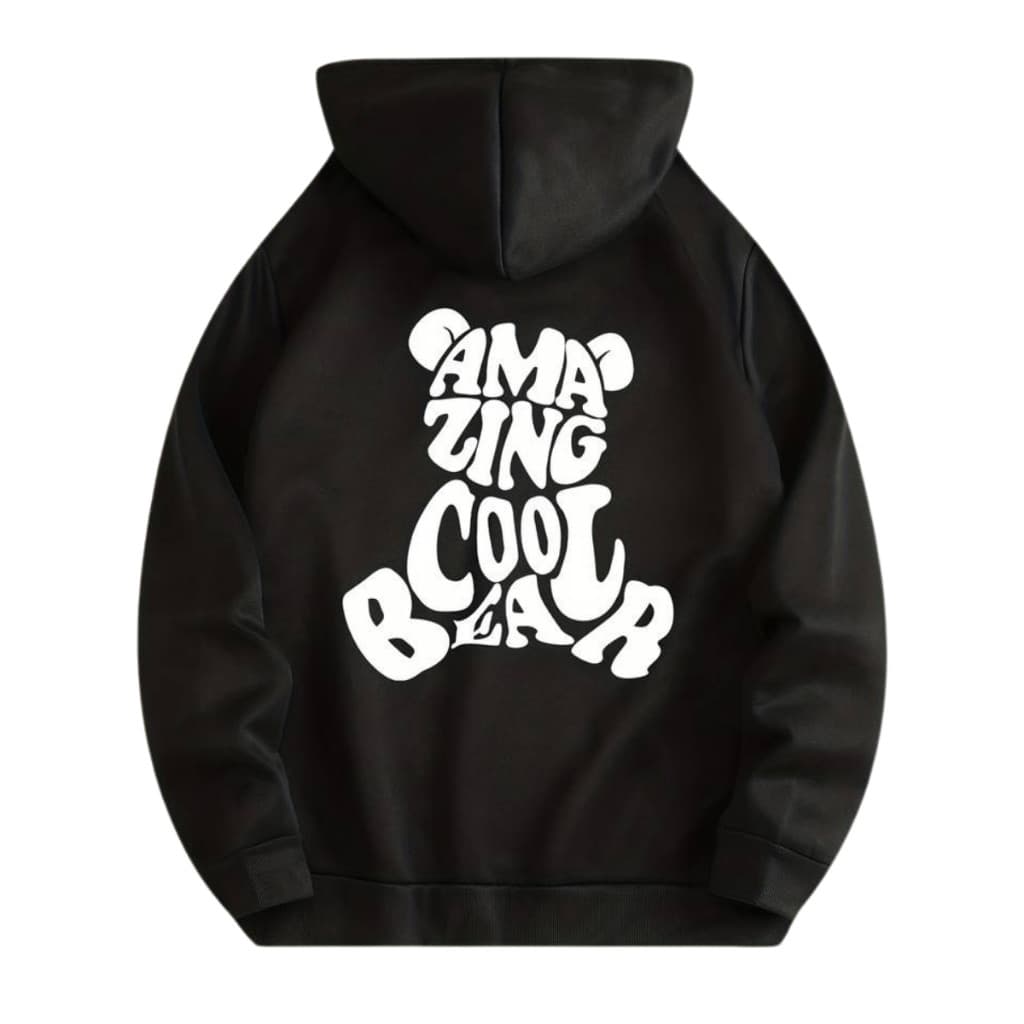 Moletom Canguru Inverno Cool Bear Flanelado Unissex Várias Cores