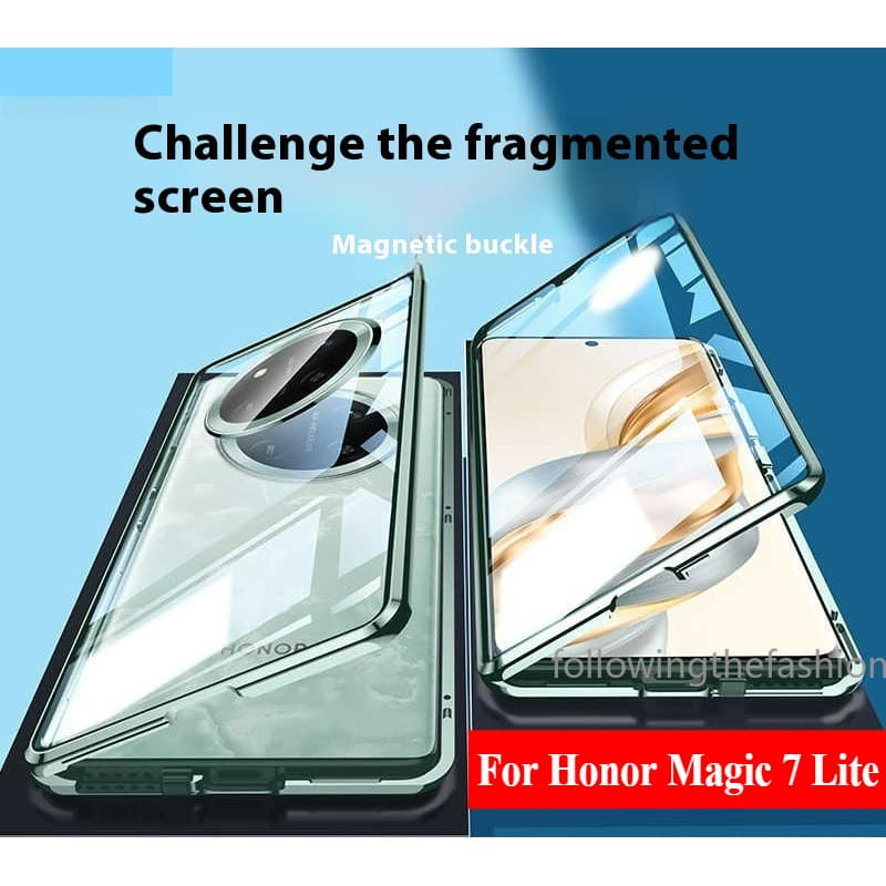 Invólucro Para Honor Magic 7 Lite 5G HonorMagic 7Lite 5 6 4G 5G Caso De Telefone 360 ° Metal Magnético À Prova De Choque