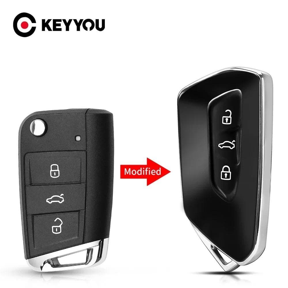 Capa Remota Modificada Para Chave De Carro , VW Golf MK8 Jetta T-Cross Tiguan Polo ROC Skoda SEAT MQB 8
