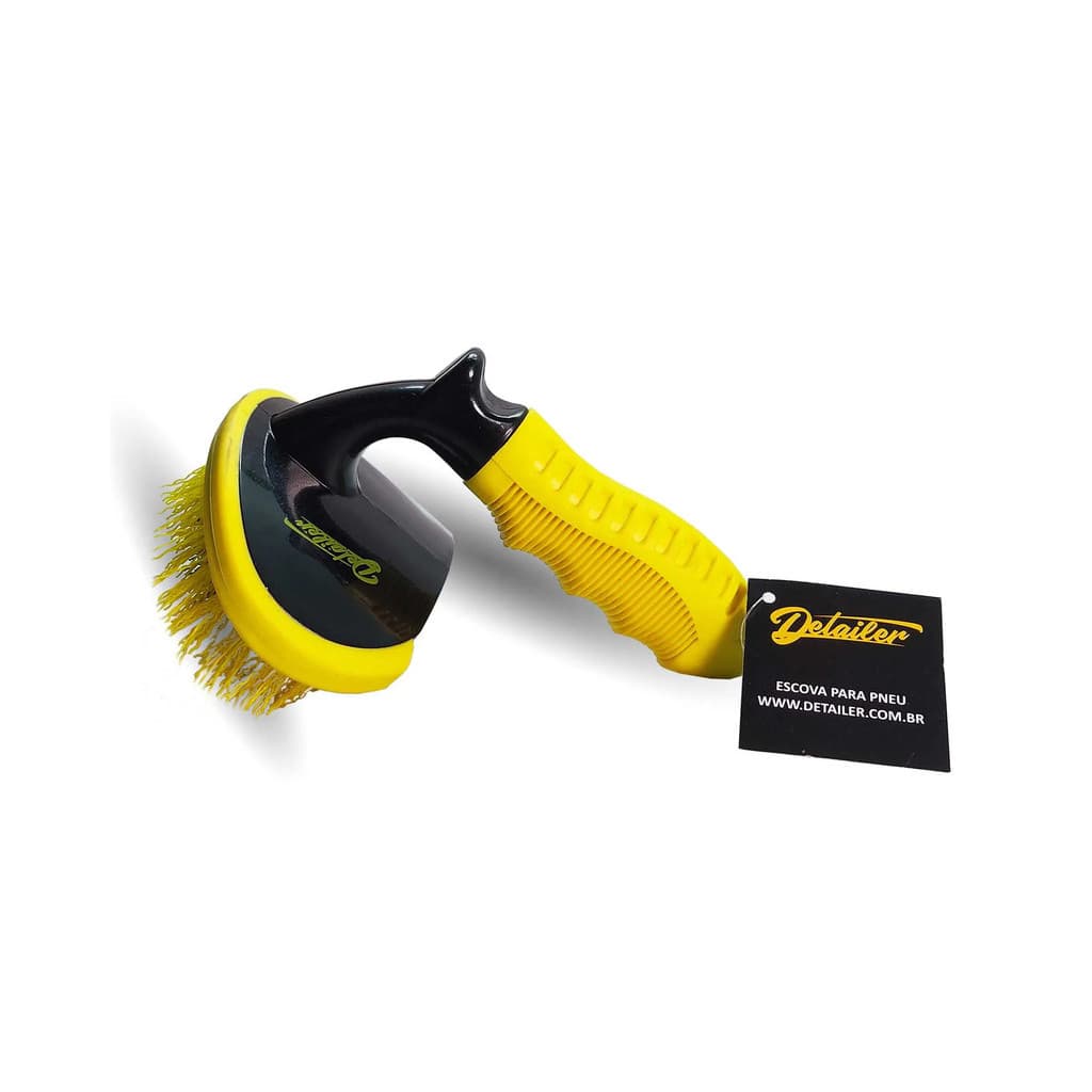 Escova Para Limpeza De Pneus Cerdas Resistentes - Detailer