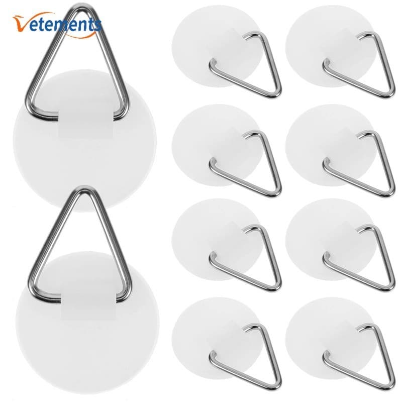 Suportes De Fixação De Prato Vertical Redondos Invisíveis Auto-Adesivos De Placa De Fundo Decoração De Parede Ganchos