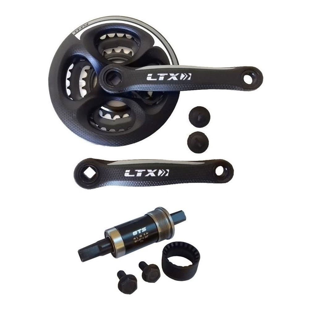 PEDIVELA LTX TIPO SHIMANO + EIXO CENTRAL ROLAMENTADO GTS