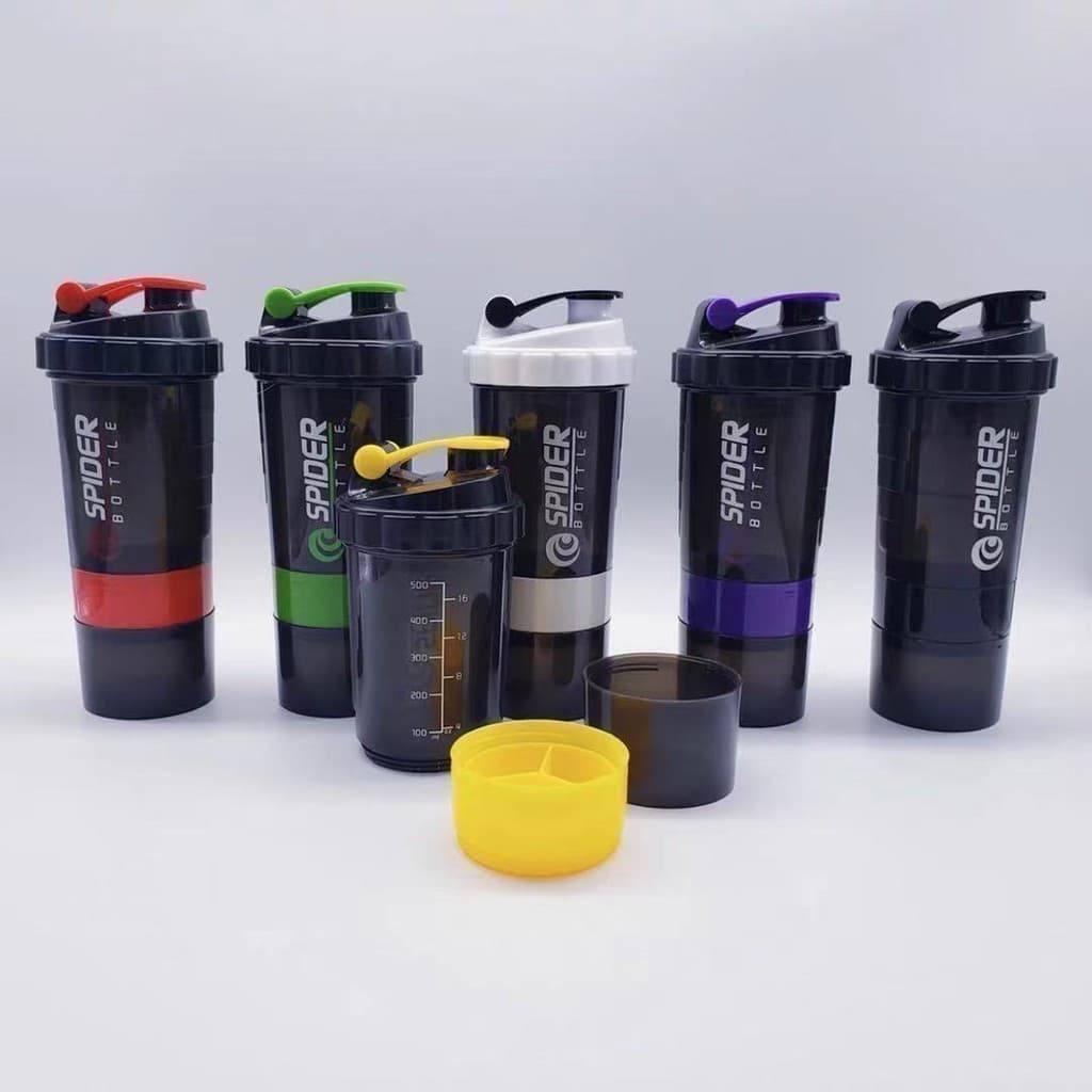 Academia Shaker Coqueteleira C/3 Compartimentos 500ml