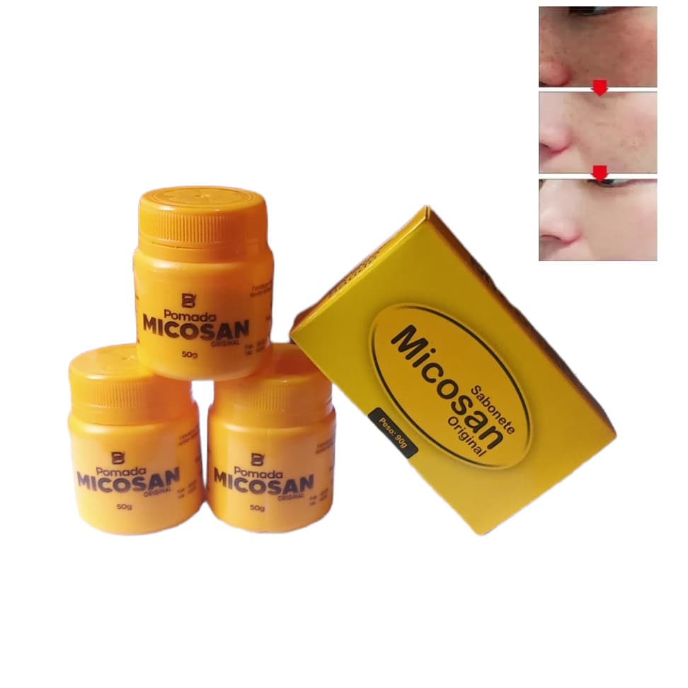 Pomada Micosan Kit 3 Pomadas + um sabonete em barra Micosan Original Baruc