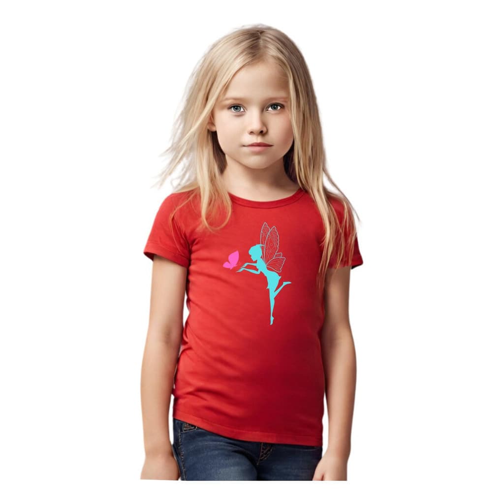 Camiseta Infantil Feminina Fadinha E Borboleta