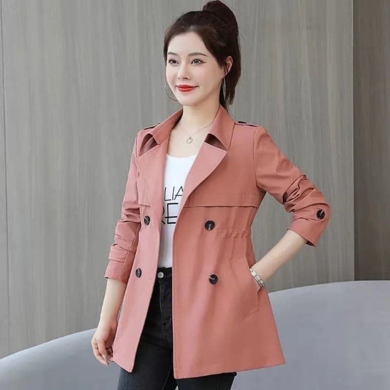Mulheres Gary camada dupla apertado inverno windproof cintura curta