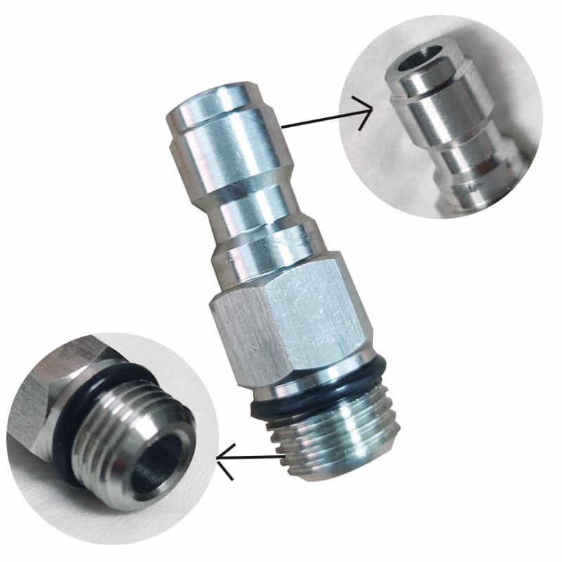 Conector De Tomada Rápida De Espuma De Neve Para Lavadora De Pressão 1/4 Polegada Pistola De Pulverização Adaptador De L