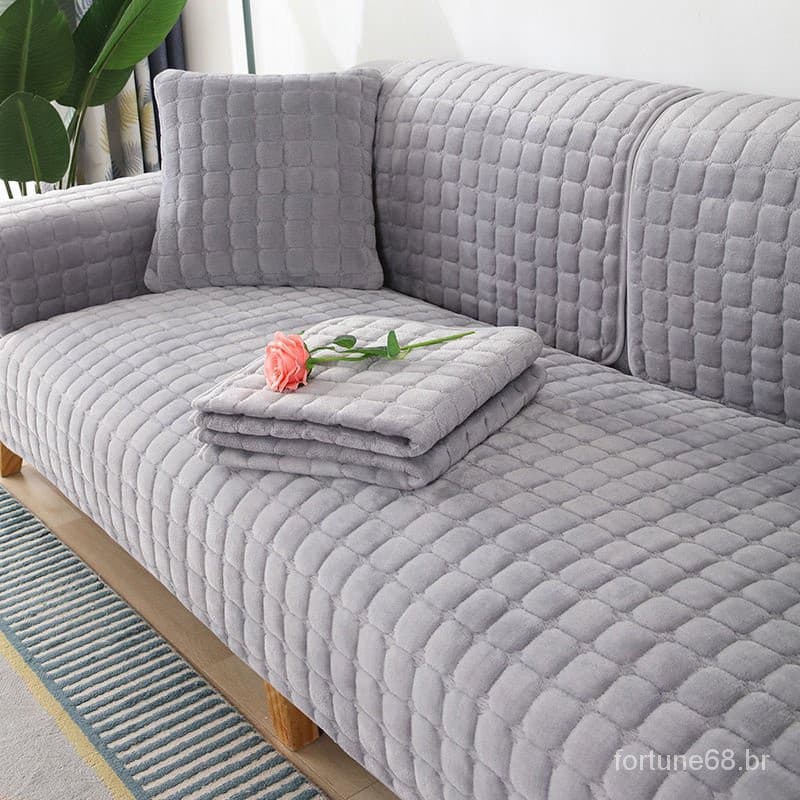 Capa universal para sofá-cama, quatro flanela, antiderrapante 2DFD