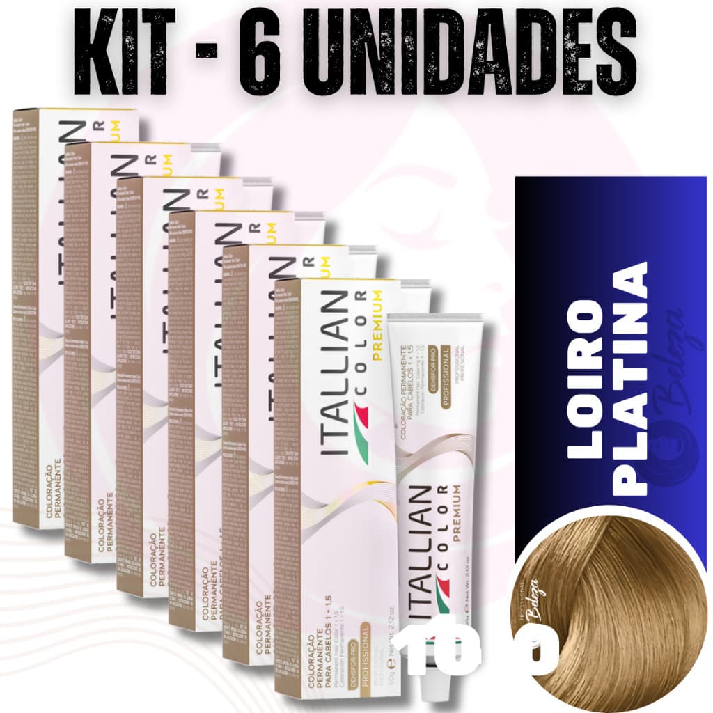 6 Colorações 10.0 Itallian Color Tinta Color Silk 60gr