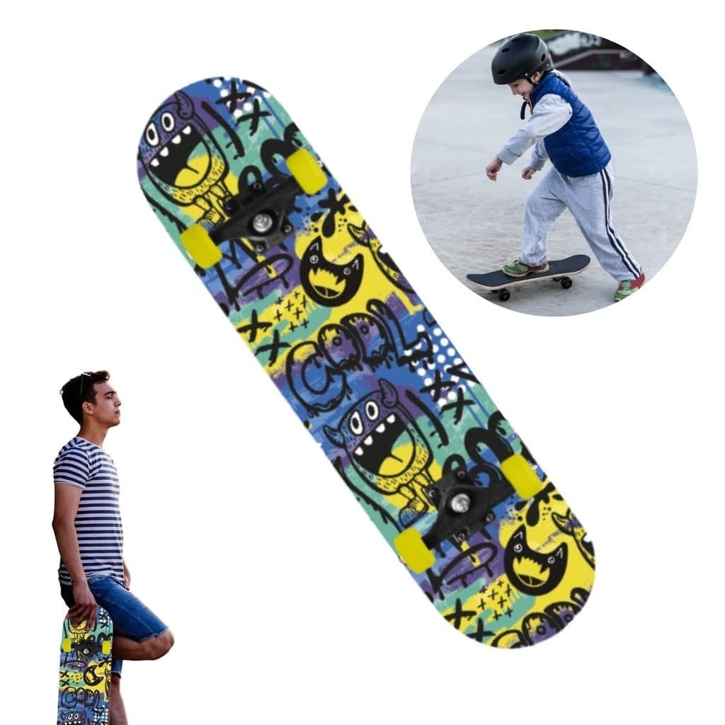 Skate Completo Infantil Boo Com Lixa 80cm