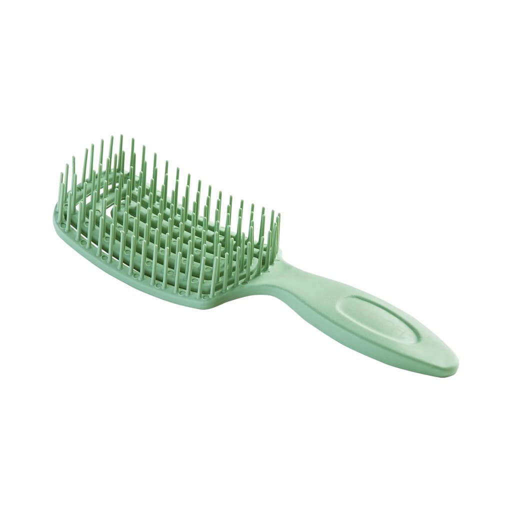 Escova De Cabelo Flexível Inca Anti-Frizz Mega Hair Profissional Verde Lima Dompel