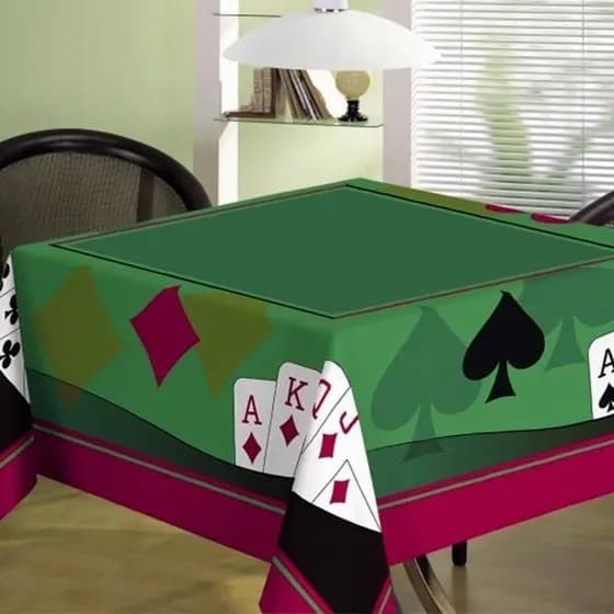 Toalha De Mesa Jogos Baralho Aveludada Quadrada 140 x 140cm Teka