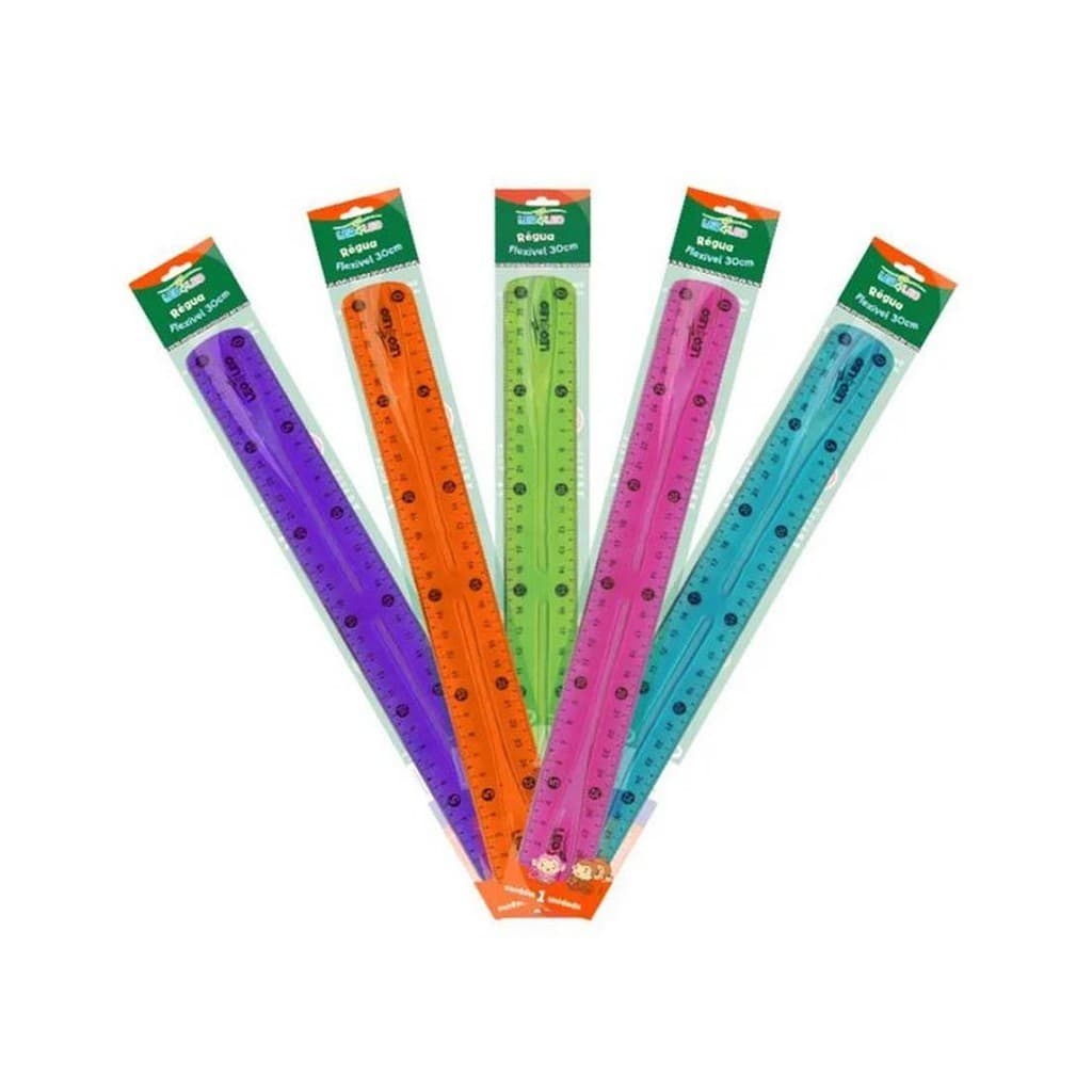 Regua Flexivel 30 Cm Cores LeoeLeo Leonora