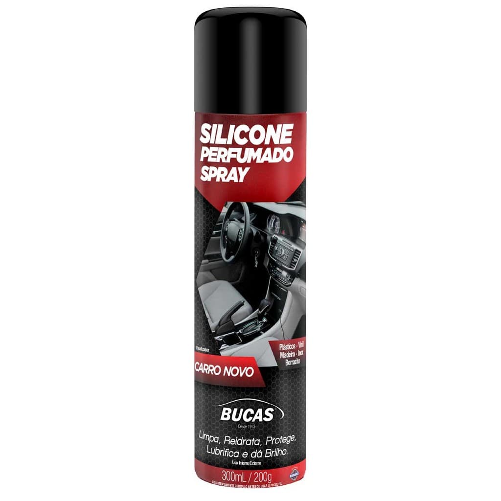 Silicone Perfumado Spray Carro Novo Bucas 300ml Rodabrill