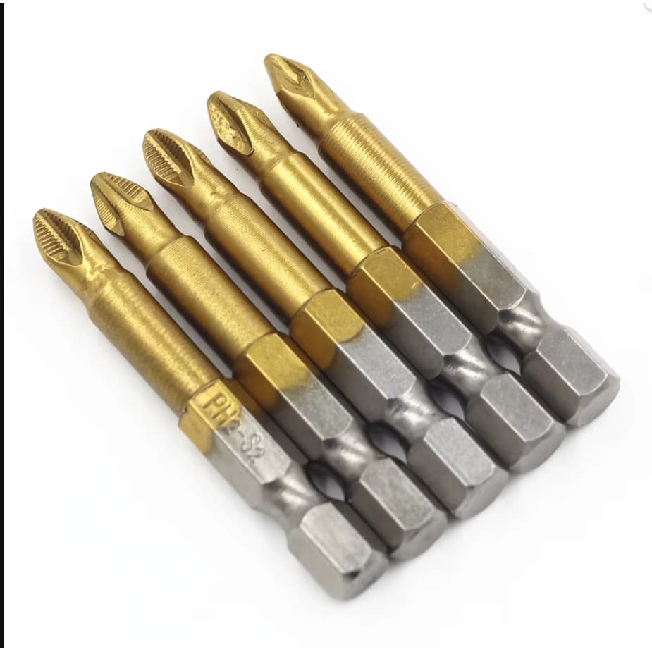 Conjunto de 5 peças de chaves de fenda Philips com revestimento magnético.