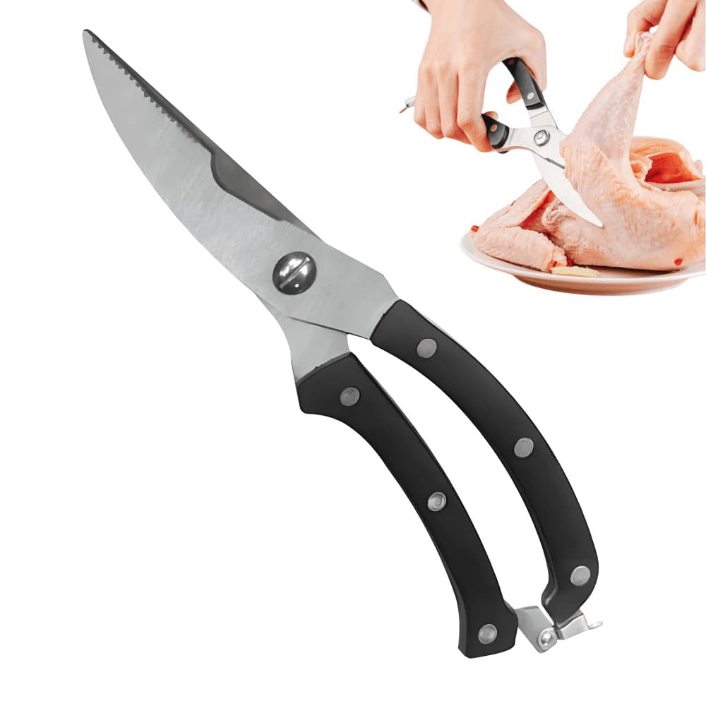 Tesoura De Cozinha Cortar Frango Peixe Carne Legumes Frutas Grande Profissional Inox Multiuso
