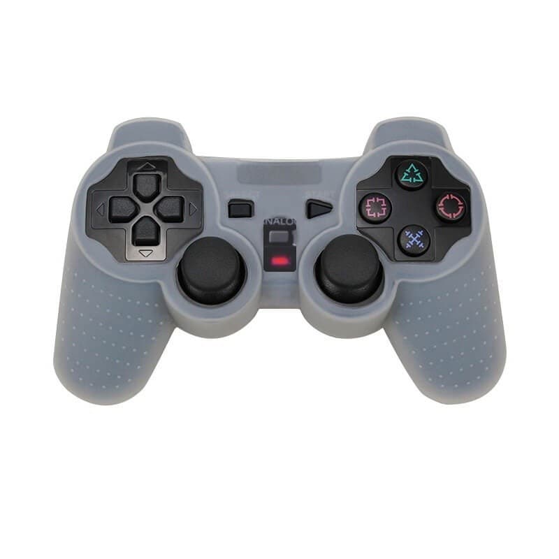 Capa Case De Silicone Controle Playstation PS2 Capinha Protetora Branca Transparente